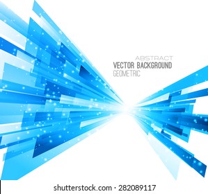 Fondo geométrico abstracto con líneas de color. Ilustración vectorial. Diseño de folleto