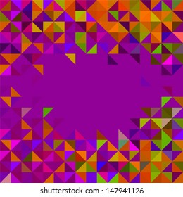 Abstract Geometric Background. Color Pixel Trendy Mosaic