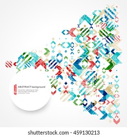 Abstract geometric background. Color geometric shape can be used to design, website layout, covers, textiles and packaging