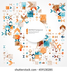 Abstract geometric background. Color geometric shape can be used to design, website layout, covers, textiles and packaging