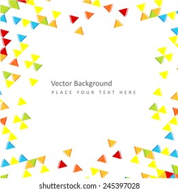 Abstract geometric background with color triangles. Design element