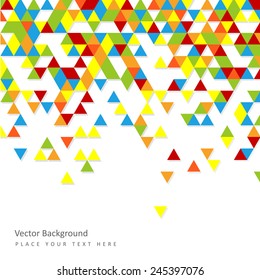 Abstract geometric background with color triangles. Design element