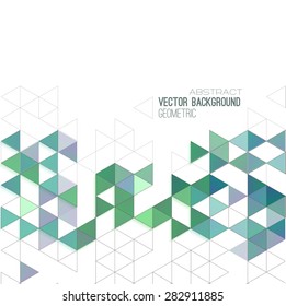 Abstract geometric background with color triangles. Vector illustration. Brochure design