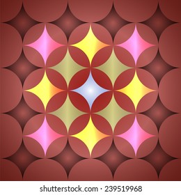 Abstract geometric background of colored diamonds, vector design