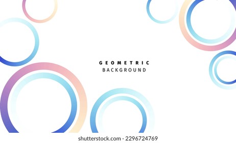 Abstract geometric background with colored gradient circles