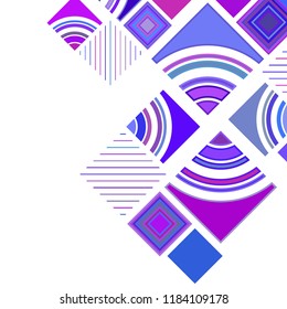 abstract geometric background with abstract colored rhombuses and lines, vector