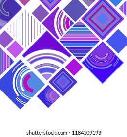 abstract geometric background with abstract colored rhombuses and lines, vector