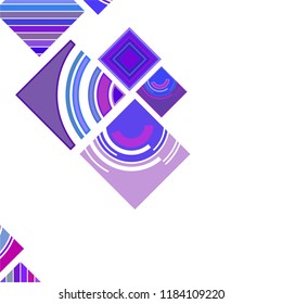 abstract geometric background with abstract colored rhombuses and lines, vector
