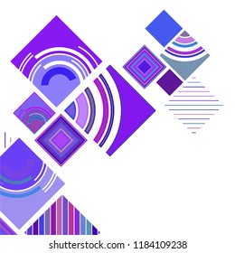 abstract geometric background with abstract colored rhombuses and lines, vector