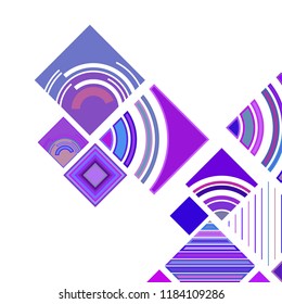 abstract geometric background with abstract colored rhombuses and lines, vector