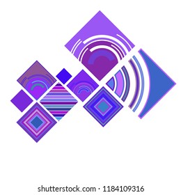 abstract geometric background with abstract colored rhombuses and lines, vector