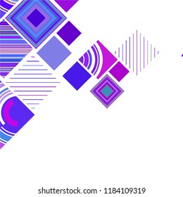 abstract geometric background with abstract colored rhombuses and lines, vector