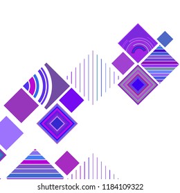 abstract geometric background with abstract colored rhombuses and lines, vector
