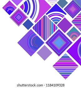 abstract geometric background with abstract colored rhombuses and lines, vector