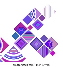 abstract geometric background with abstract colored rhombuses and lines, vector