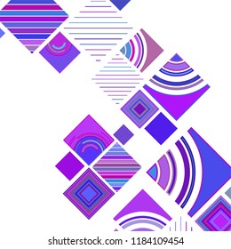 abstract geometric background with abstract colored rhombuses and lines, vector