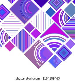 abstract geometric background with abstract colored rhombuses and lines, vector