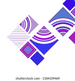 abstract geometric background with abstract colored rhombuses and lines, vector