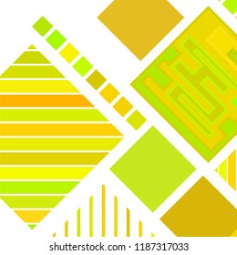 abstract geometric background with abstract colored rhombuses and lines, vector