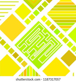 abstract geometric background with abstract colored rhombuses and lines, vector