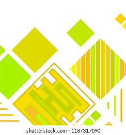 abstract geometric background with abstract colored rhombuses and lines, vector