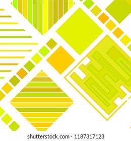 abstract geometric background with abstract colored rhombuses and lines, vector