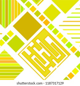 abstract geometric background with abstract colored rhombuses and lines, vector