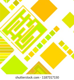 abstract geometric background with abstract colored rhombuses and lines, vector