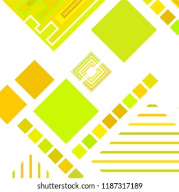 abstract geometric background with abstract colored rhombuses and lines, vector