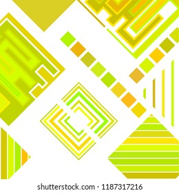 abstract geometric background with abstract colored rhombuses and lines, vector