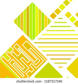 abstract geometric background with abstract colored rhombuses and lines, vector