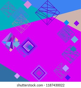 abstract geometric background with colored rhombuses vector