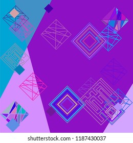 abstract geometric background with colored rhombuses vector