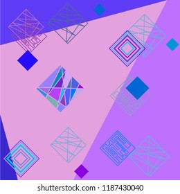 abstract geometric background with colored rhombuses vector