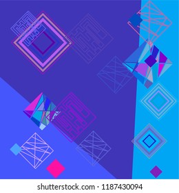 abstract geometric background with colored rhombuses vector