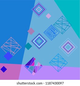 abstract geometric background with colored rhombuses vector
