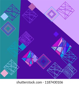 abstract geometric background with colored rhombuses vector