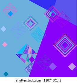 abstract geometric background with colored rhombuses vector