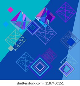 abstract geometric background with colored rhombuses vector