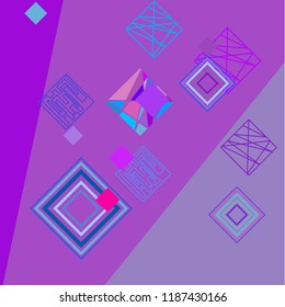 abstract geometric background with colored rhombuses vector