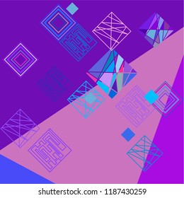 abstract geometric background with colored rhombuses vector