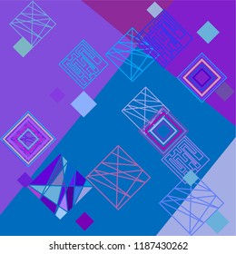 abstract geometric background with colored rhombuses vector