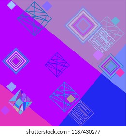 abstract geometric background with colored rhombuses vector