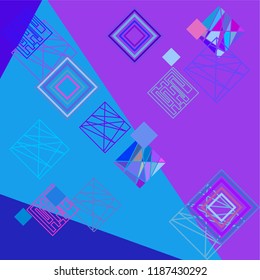abstract geometric background with colored rhombuses vector