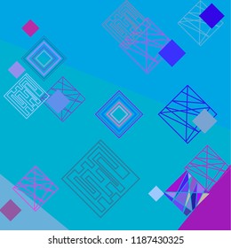abstract geometric background with colored rhombuses vector