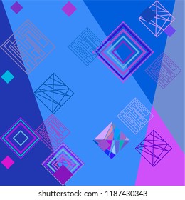 abstract geometric background with colored rhombuses vector