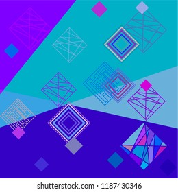 abstract geometric background with colored rhombuses vector
