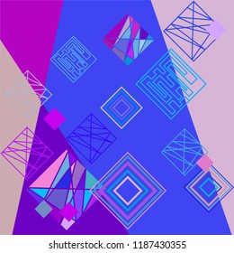 abstract geometric background with colored rhombuses vector