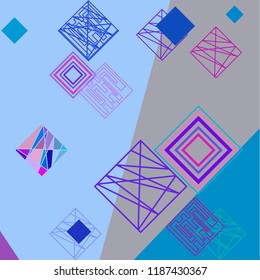 abstract geometric background with colored rhombuses vector