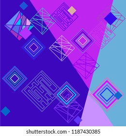 abstract geometric background with colored rhombuses vector